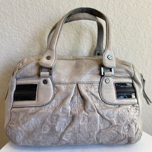 L.A.M.B. Grey Embroidered Satchel